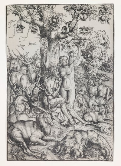 Adem ve Havva Cennette by Lucas Cranach the Elder