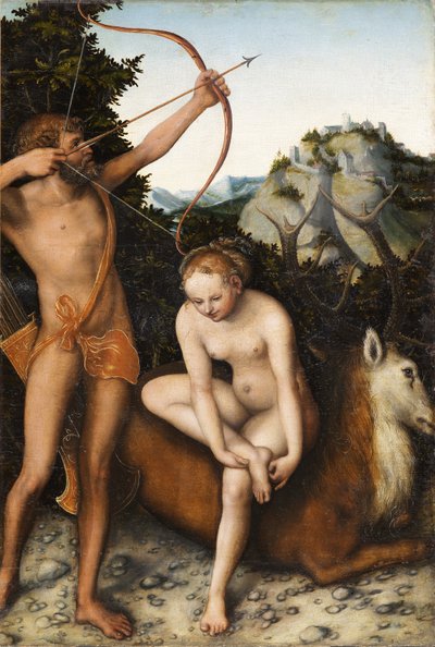 Apollo ve Diana, yaklaşık 1530 by Lucas Cranach the Elder