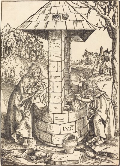 İsa ve Samiriyeli Kadın by Lucas Cranach the Elder