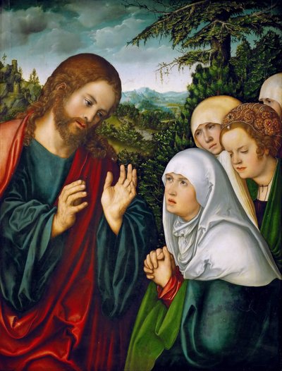 İsa Annesinden izin alıyor by Lucas Cranach the Elder