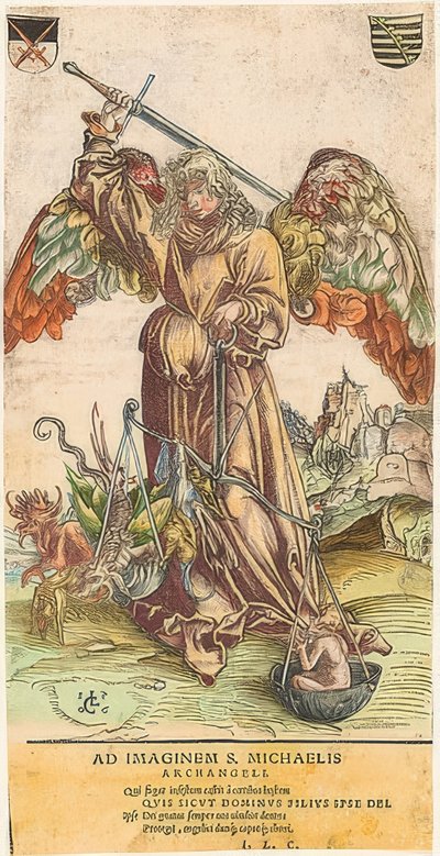 Bir ruh tartısı olarak Aziz Michael by Lucas Cranach the Elder