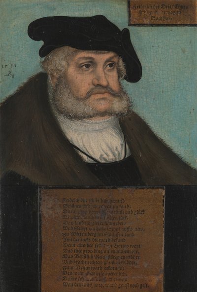 Friedrich III 1463-1525, Bilge, Saksonya Seçmeni, 1533. by Lucas Cranach the Elder
