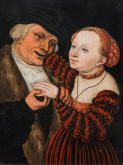 Almanca: Der verliebte Alte Uyumsuz Aşıklar by Lucas Cranach the Elder