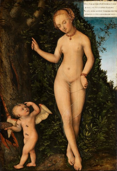 Almanca: Venus mit Amor als Honigdieb Aşk Tanrısı ile Venüs Bal Hırsızı by Lucas Cranach the Elder