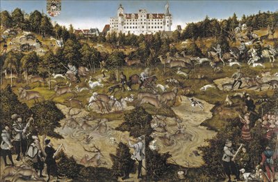 Torgau Kalesi'nde İmparator Charles V Onuruna Av by Lucas Cranach the Elder