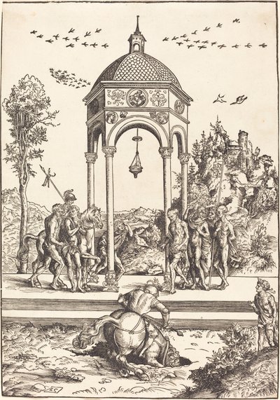 Marcus Curtius Uçurumun içine Dalıyor by Lucas Cranach the Elder