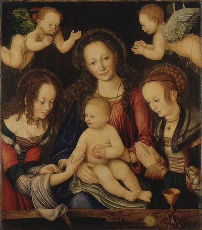 Marienaltarretabel, sözde prens sunağı (orta panel). 1510 civarında by Lucas Cranach the Elder