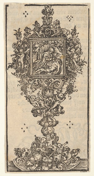 Wittenberg Reliquaries, 1509 Büyük Serisinden bir Pieta ile Reliquary. by Lucas Cranach the Elder