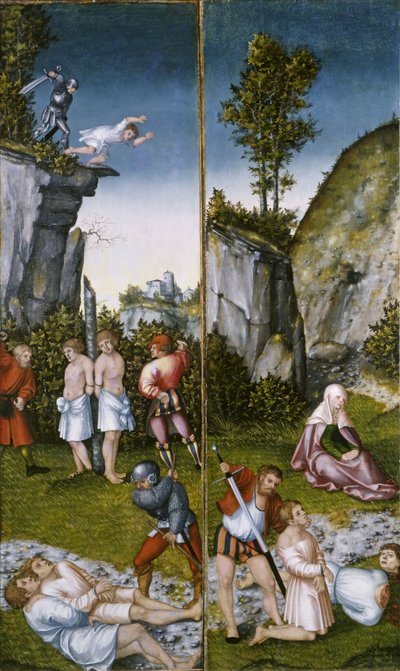 Aziz Felicitas yedi oğlunun şehadetinde by Lucas Cranach the Elder