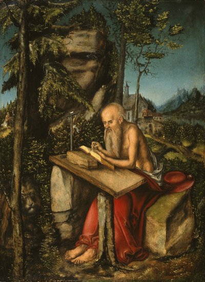 Kayalık Bir Manzarada Aziz Jerome by Lucas Cranach the Elder