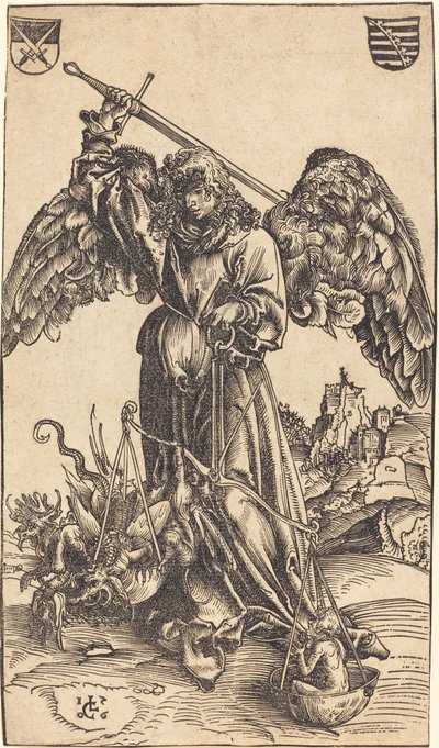 Başmelek Mikail Bir Ruhu Tartıyor by Lucas Cranach the Elder