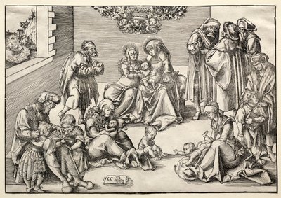Kutsal Aile ve Kindred. by Lucas Cranach the Elder