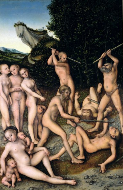 Gümüş Çağı veya Kıskançlığın Etkileri, 1535 by Lucas Cranach the Elder