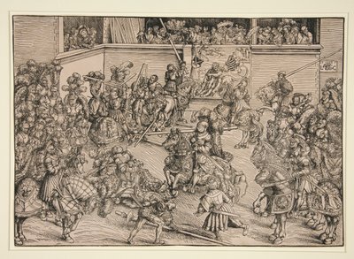 İkinci Turnuva (Samson ve Aslan Halısı ile) by Lucas Cranach the Elder