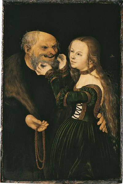 Eşitsiz Çift, yaklaşık 1530 by Lucas Cranach the Elder