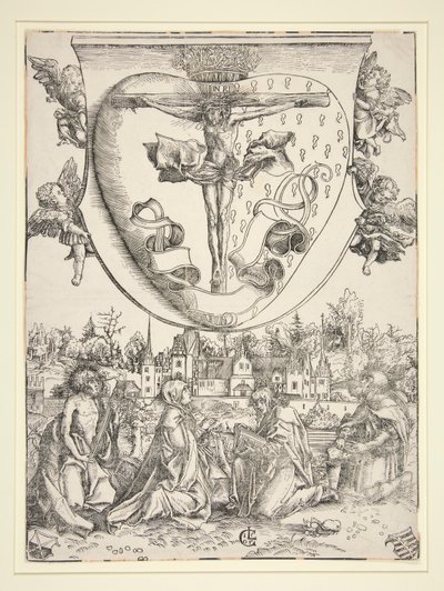 Kutsal Kalbin Kollarıyla Bakire, Aziz John, Aziz Lawrence ve Aziz Roch by Lucas Cranach the Elder