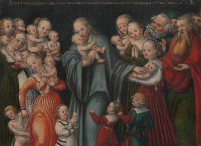 Mesih Çocukları Blessing, ca. 1545-50. by Lucas Cranach the Younger