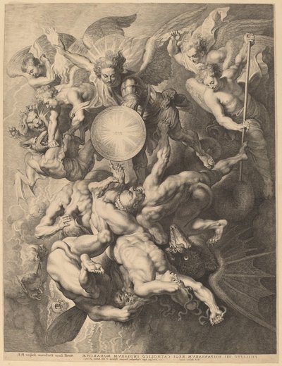 Asi Meleklerin Düşüşü by Lucas Emil Vorsterman after Sir Peter Paul Rubens