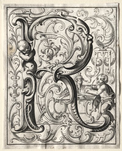 Yeni ABC Kitapçığı: R, 1627. by Lucas Kilian