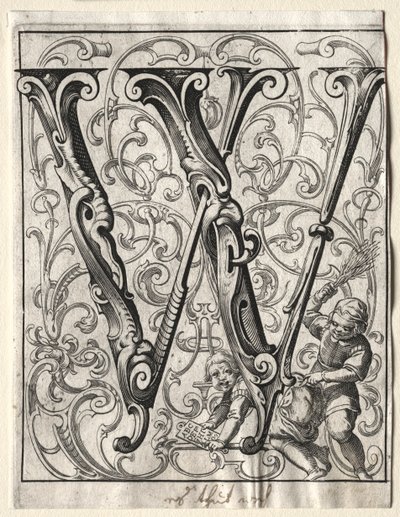 Yeni ABC Kitapçığı: W, 1627. by Lucas Kilian