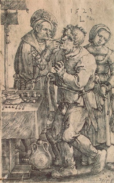 Diş Hekimi, 1523. by Lucas Leyden van