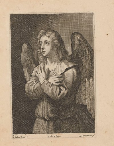 Katlanmış ellerle melek by Lucas Vorsterman (II)