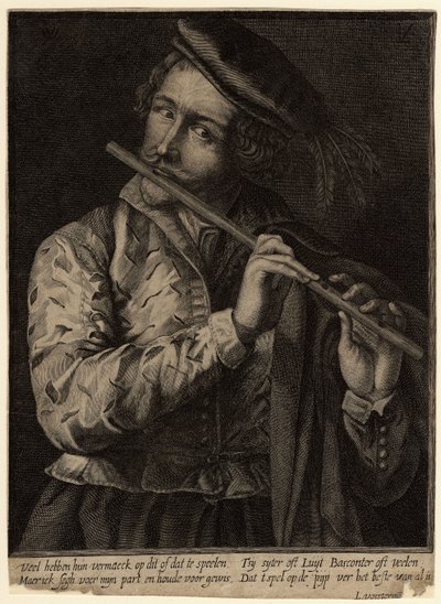 Flüt Çalan by Lucas Vorsterman the Elder