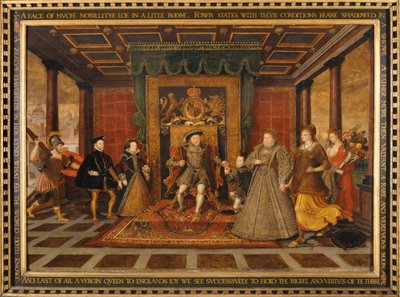 'Henry VIII ailesi: Tudor Veraset Alegori', 1572 by Lucas de Heere