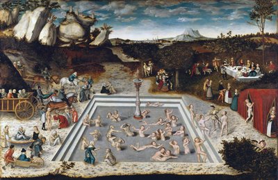 Gençlik Çeşmesi - Gençlik Çeşmesi, Cranach, Lucas, the Elder (1472-1553). ahşap üzerine yağ by Lucas the Elder Cranach