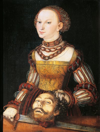 Holofernes Başkanı ile Judith by Lucas the Elder Cranach