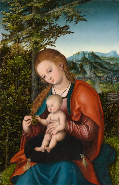 Manzaradaki Madonna ve Çocuk, c.1518 (panelde yağlı boya) by Lucas the Elder Cranach