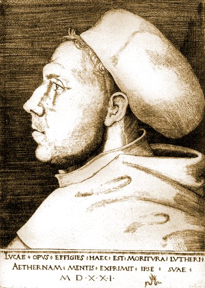 Bir keşiş olarak Martin Luther by Lucas the Elder Cranach