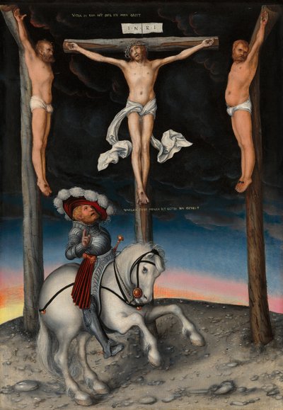 Dönüştürülmüş Centurion ile Çarmıha Gerilme by Lucas the Elder Cranach