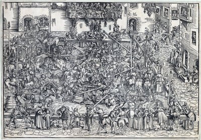 Tournoi - Turnuva - Cranach, Lucas, the Elder (1472-1553) - 1509 - Gravür - 26,4x38 - Özel Koleksiyon by Lucas the Elder Cranach