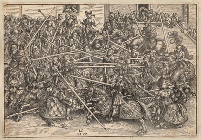 Tournoi - Turnuva - Cranach, Lucas, the Elder (1472-1553) - 1509 - Gravür - 29,5x42,5 - Özel Koleksiyon by Lucas the Elder Cranach