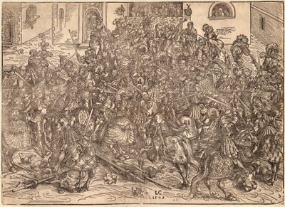 Tournoi - Turnuva - Cranach, Lucas, the Elder (1472-1553) - 1509 - Gravür - 29,9x41,5 - Özel Koleksiyon by Lucas the Elder Cranach