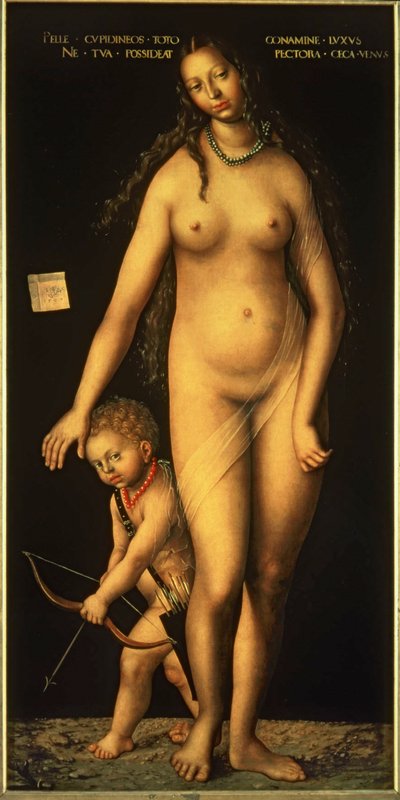Venüs ve Aşk Tanrısı by Lucas the Elder Cranach