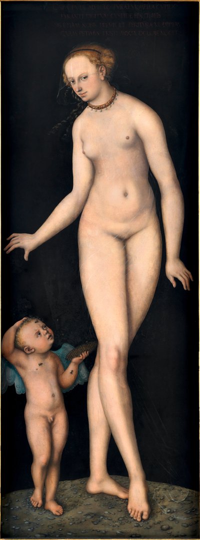 Bal Hırsızı Cupid ile Venüs, Cranach, Lucas, the Elder (1472-1553). Ahşap üzeri yağlı boya, 1537