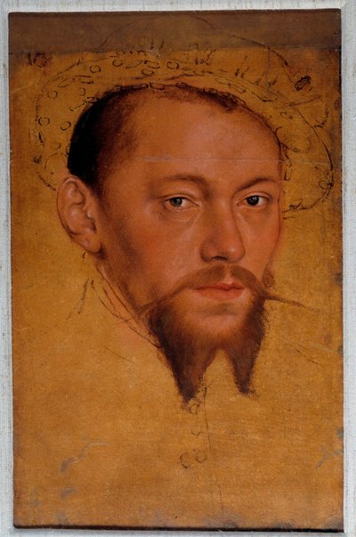 Saksonya Maurice portresi (1521-1553). Lucas Cranach the Younger'ın (1515-1586) pastel çizimi by Lucas the Younger Cranach
