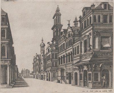 Bir Sokağın Perspektif Görünümü by Lucas van Doetechum and Johannes