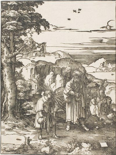 İbrahim ve İshak by Lucas van Leyden