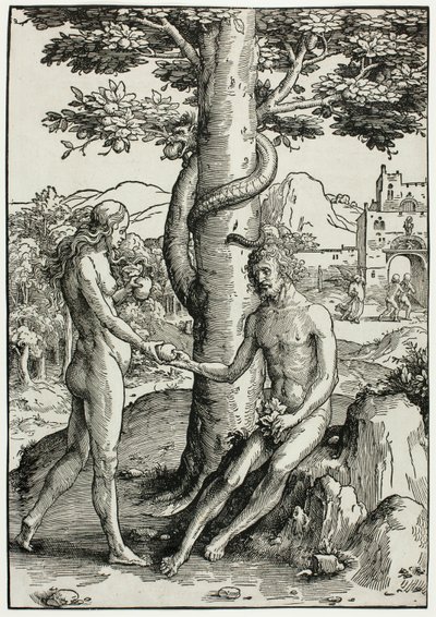 Adem ve Havva (İnsanın Düşüşü) by Lucas van Leyden