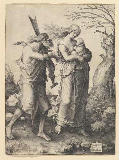 Sürgünden Sonra Adem ve Havva, 1510. by Lucas van Leyden