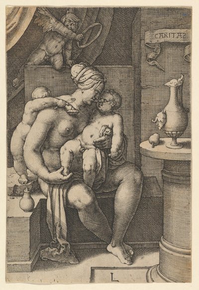 Sadaka, Yedi Erdem dizisinden, 1530. by Lucas van Leyden