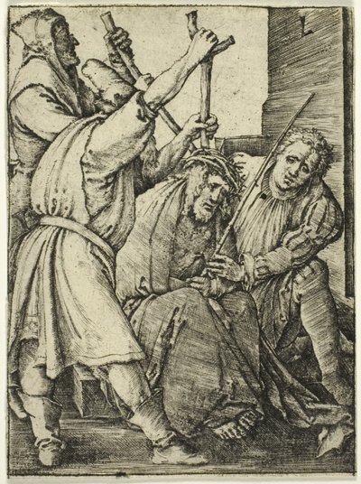 Dikenlerle Taçlandırılan İsa by Lucas van Leyden