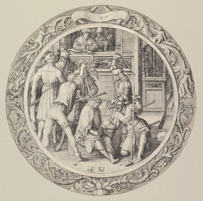 Döngüsel Tutkudan Dikenlerle Taçlandırılan İsa, 1509. by Lucas van Leyden
