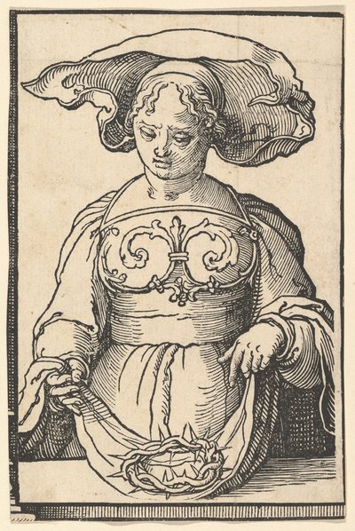 Delphic Sibyl, Sibyls serisinden, yakl. 1530. by Lucas van Leyden