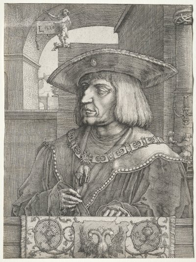 İmparator Maximilian I, 1520. by Lucas van Leyden
