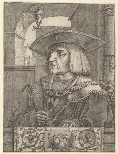 İmparator Maximilian I, 1520. by Lucas van Leyden