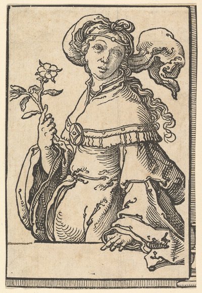 Erythrean Sibyl, Sibyls serisinden, yakl. 1530. by Lucas van Leyden